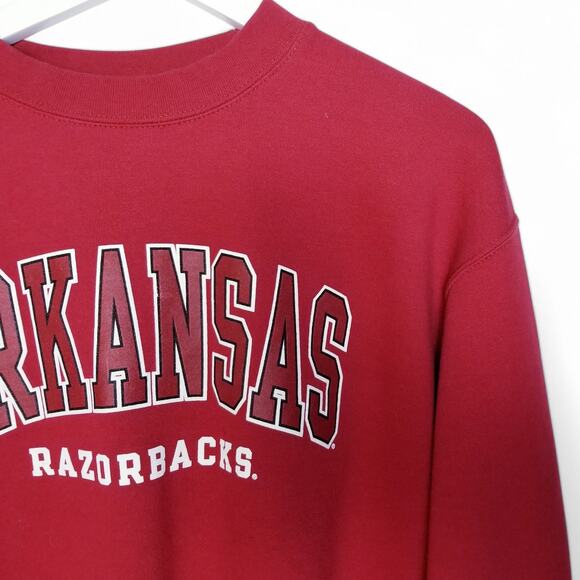 CHAMPION AUTHENTIC Arkansas Razorbacks Red 50/50 Pullover Sweatshirt - Medium - Picture 3 of 7